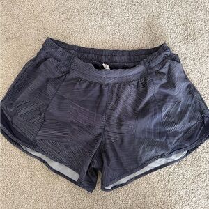Lululemon Athletica Navy Patterned Athletic Shorts